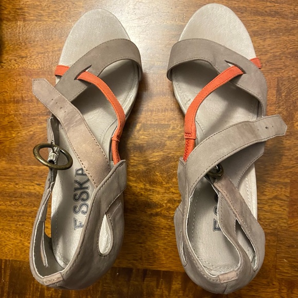 Esska Shoes Esska Wedge Heel Sandals Taupe Orange 8 Poshmark